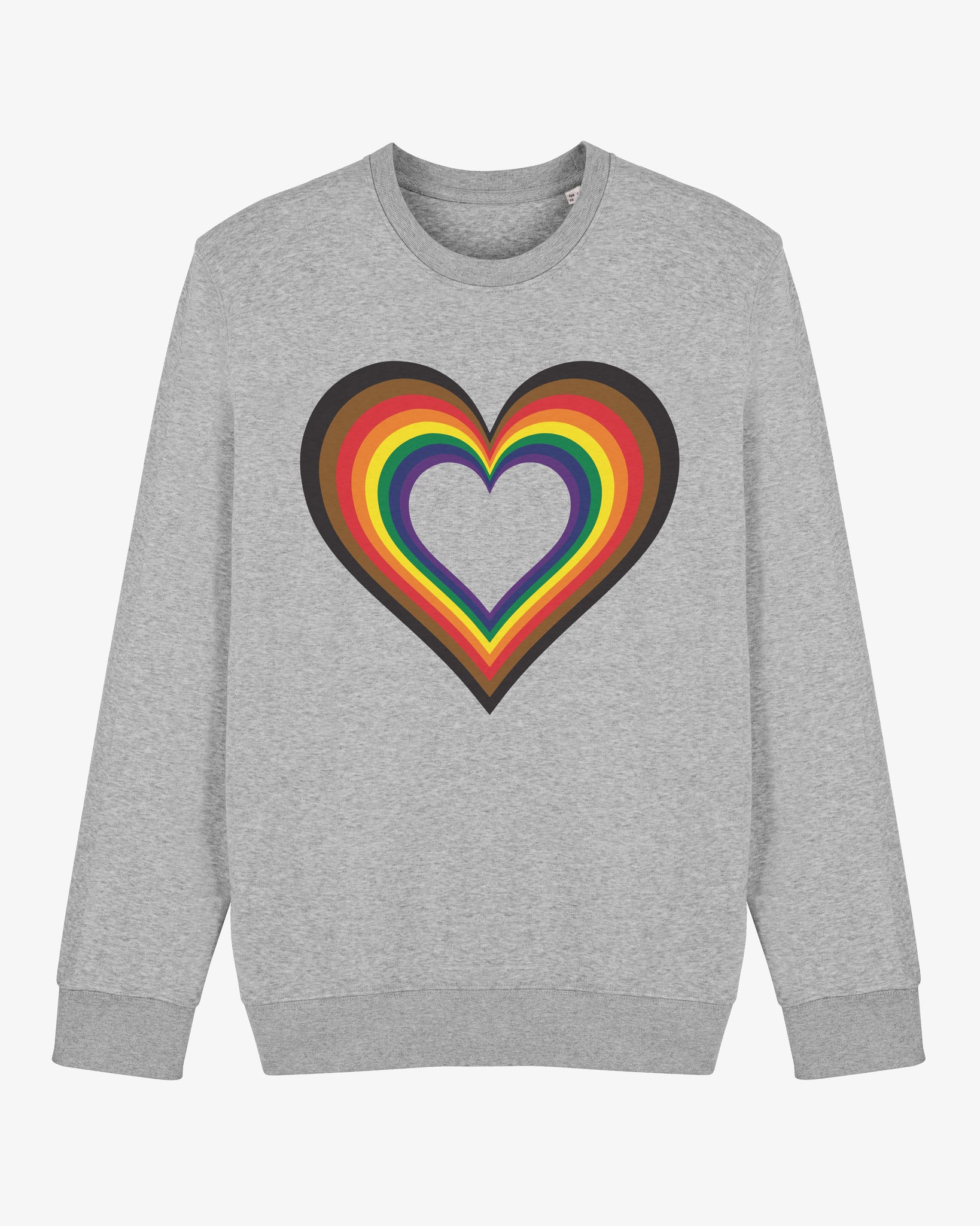 LGBTQIA+ Heart Sweatshirt – SEEINGTHINGSQUEERLY